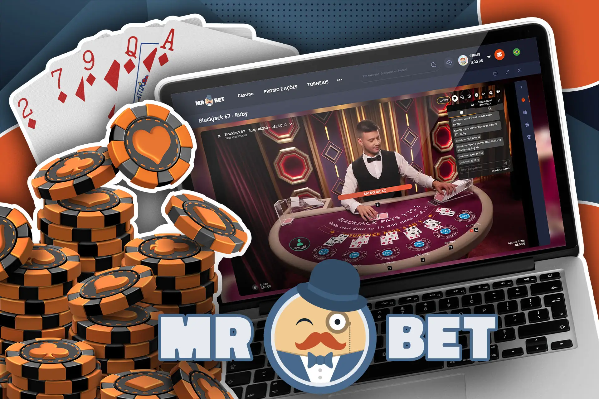 Ganhe dinheiro jogando jogos de blackjack na MRBET.