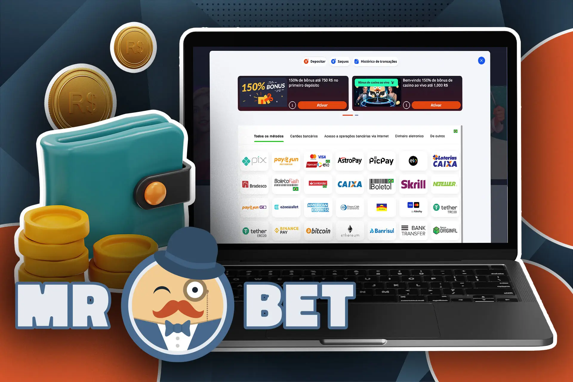 A MRBET tem muitos métodos de pagamento que são populares no Brasil.