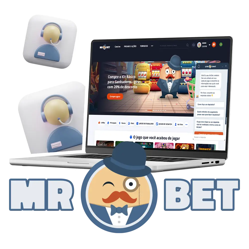 Serviço de suporte 24 horas da MRBET.