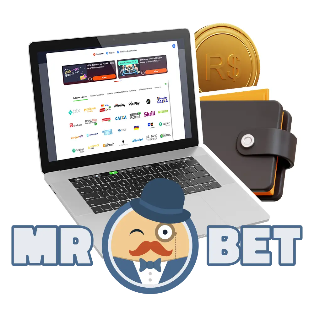 Siga as nossas instruções para levantar os seus ganhos do MRBET.