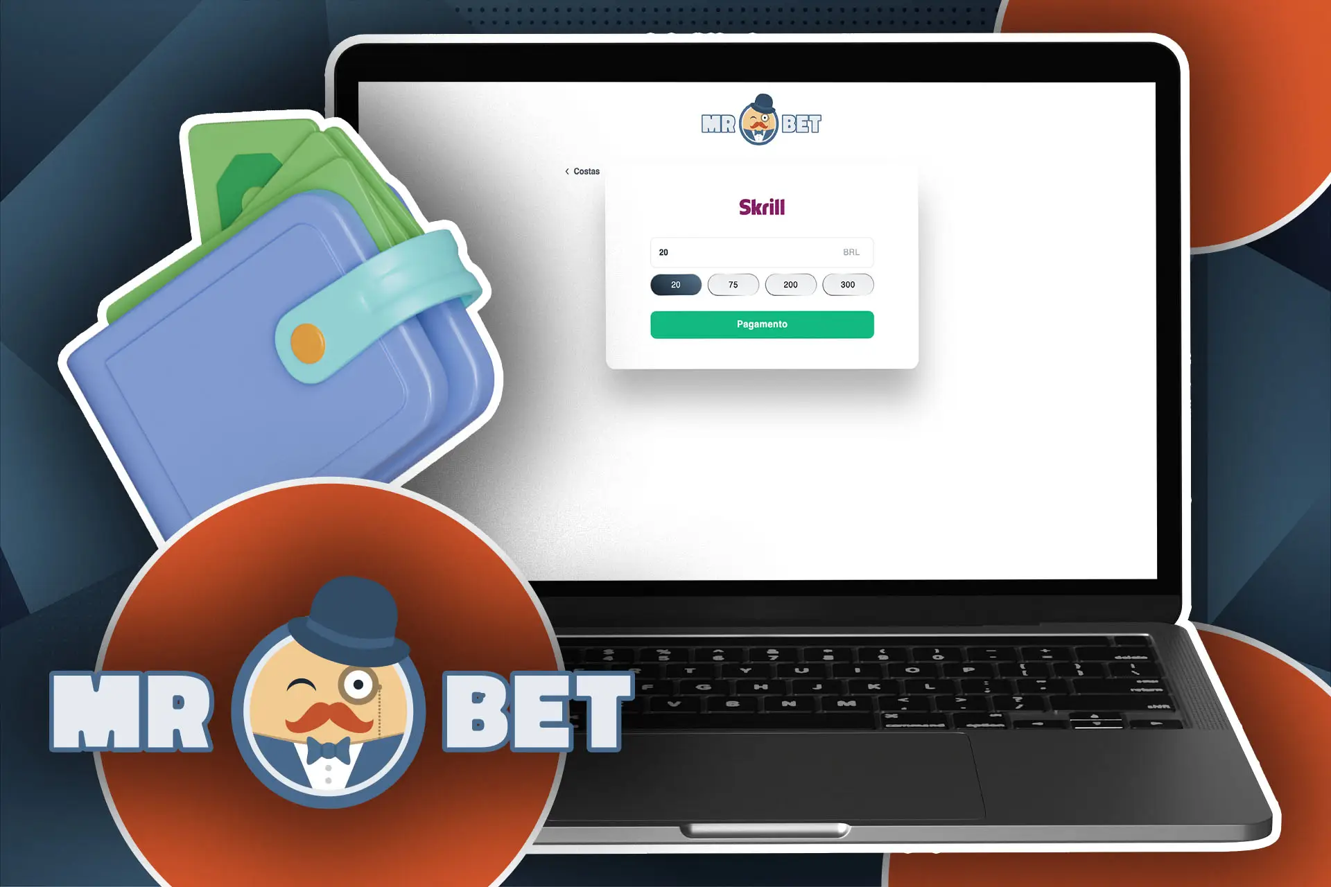 Inicie sessão no MRBET e abra a caixa registadora.